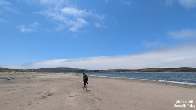Walking on the beach