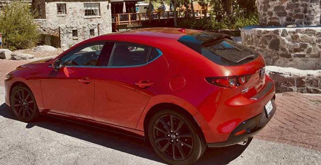 2020 Mazda3 in red