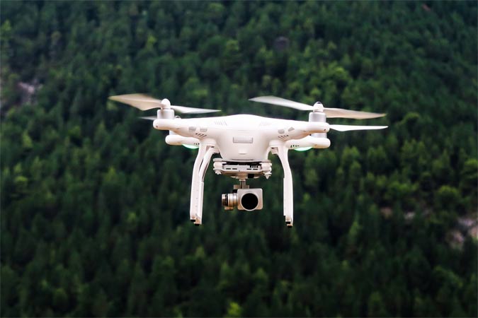 drone hovering