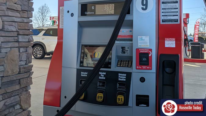 Gas pump in Roseville