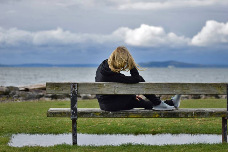 Woman contemplating