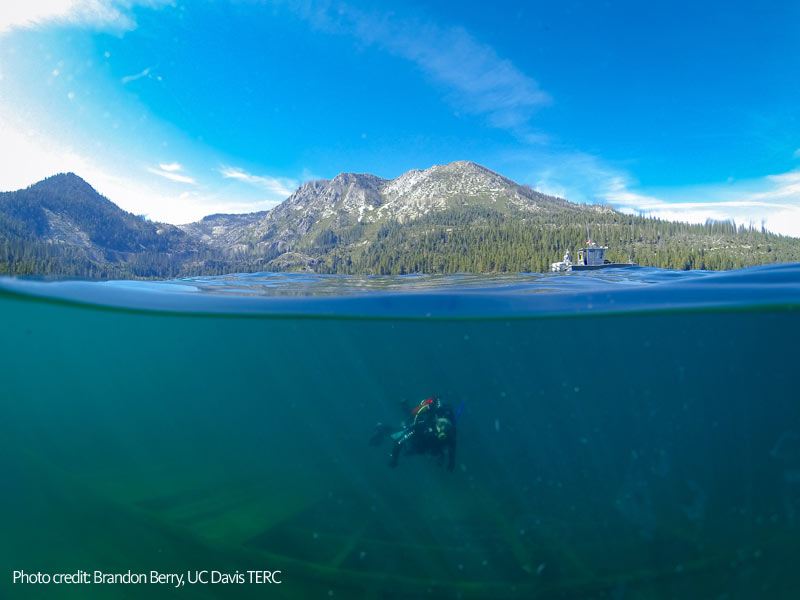 Lake Tahoe water clarity check by UC Davis