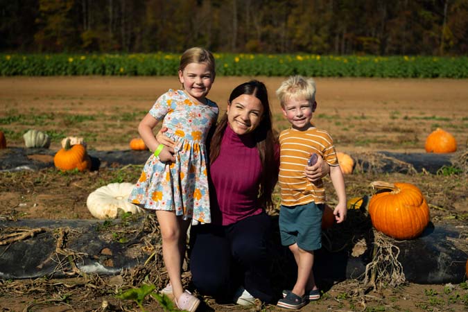 visiting pumpkin patch