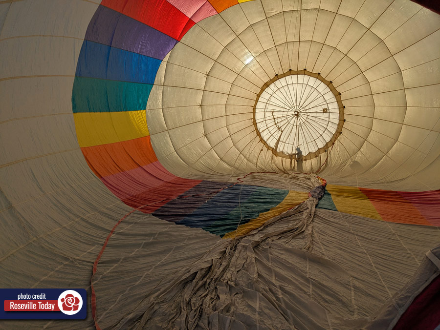inside a hot air balloon