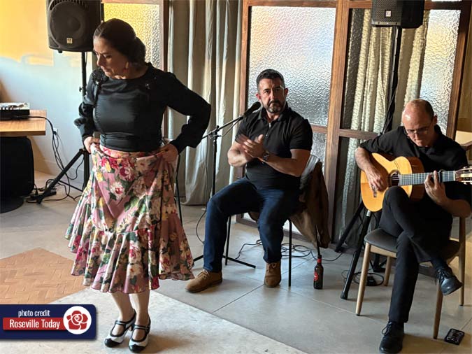 Flamenco   dancer and musicians