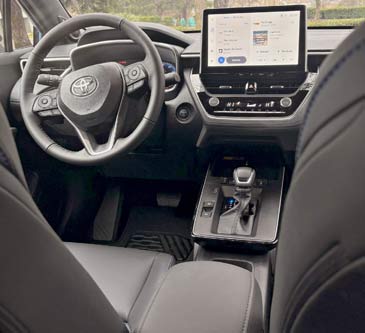 interior cabin view of Toyota Corolla Cross