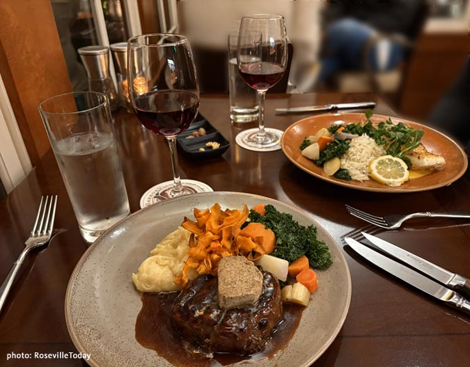 Steak and Halibut dinner