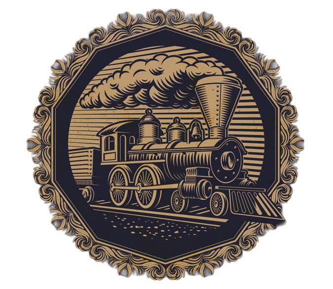 Old Steam Engine illustration