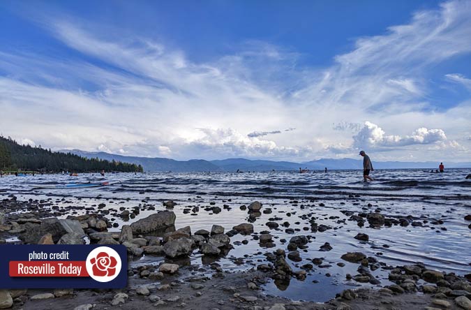 walking along the shores of King's Beach, Lake Tahoe