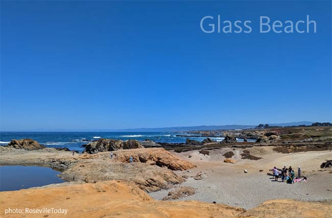 Glass Beach during summer